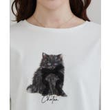 【立体的なパール調デザイン】猫プリント／ロゴ刺繍アソート ロンT | Couture brooch | 詳細画像20 