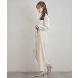 【洗える・通勤】ウエストリボン サスペンダー付きワイドパンツ | Couture brooch | 詳細画像3 