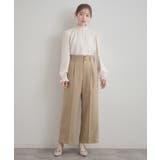 【洗える・通勤】ウエストリボン サスペンダー付きワイドパンツ | Couture brooch | 詳細画像15 
