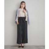 【洗える・通勤】ウエストリボン サスペンダー付きワイドパンツ | Couture brooch | 詳細画像31 