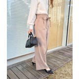 【洗える・通勤】ウエストリボン サスペンダー付きワイドパンツ | Couture brooch | 詳細画像26 