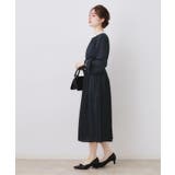 【ハレの日・通勤】配色シフォンプリーツ ワンピース | Couture brooch | 詳細画像12 