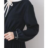 【ハレの日・通勤】配色シフォンプリーツ ワンピース | Couture brooch | 詳細画像31 