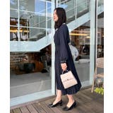 【ハレの日・通勤】配色シフォンプリーツ ワンピース | Couture brooch | 詳細画像22 