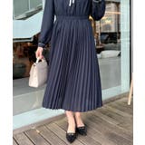 【ハレの日・通勤】配色シフォンプリーツ ワンピース | Couture brooch | 詳細画像24 