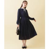 【ハレの日・通勤】配色シフォンプリーツ ワンピース | Couture brooch | 詳細画像19 