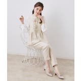 【ハレの日・通勤】パール調釦テーパードパンツ | Couture brooch | 詳細画像3 