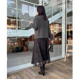 【通勤】ラメ刺繍ブークレチュールスカート | Couture brooch | 詳細画像19