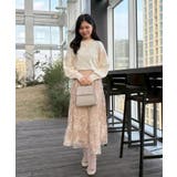 【通勤】ラメ刺繍ブークレチュールスカート | Couture brooch | 詳細画像32