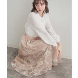 【通勤】ラメ刺繍ブークレチュールスカート | Couture brooch | 詳細画像29