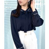 【ハレの日・通勤】配色タックタイブラウス | Couture brooch | 詳細画像42 