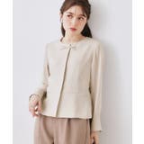 リボンデザイン羽織りペプラムブラウス | Couture brooch | 詳細画像2