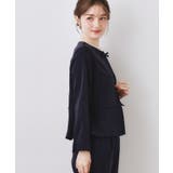 リボンデザイン羽織りペプラムブラウス | Couture brooch | 詳細画像9