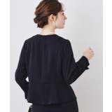 リボンデザイン羽織りペプラムブラウス | Couture brooch | 詳細画像10