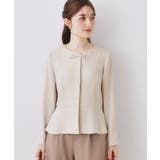 リボンデザイン羽織りペプラムブラウス | Couture brooch | 詳細画像15