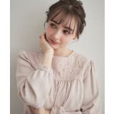 ライトピンク(070) | 【ハレの日・通勤】レースドッキング ブラウス | Couture brooch