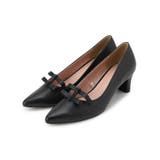 ブラック(019) | ダブルリボンパンプス | Couture brooch