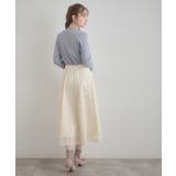 【洗える・着映え・通勤】フラワーエンブロスカート | Couture brooch | 詳細画像3 