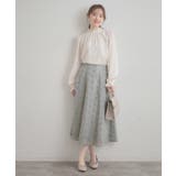 【洗える・着映え・通勤】フラワーエンブロスカート | Couture brooch | 詳細画像22 