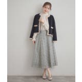 【洗える・着映え・通勤】フラワーエンブロスカート | Couture brooch | 詳細画像21 