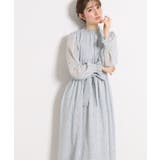 ブルー(191) | 【洗える・着映え】楊柳小花シャーリングワンピース | Couture brooch