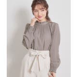 【前後2WAY・洗える】RTピケ リボン ブラウス | Couture brooch | 詳細画像21 