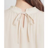 【前後2WAY・洗える】RTピケ リボン ブラウス | Couture brooch | 詳細画像32 