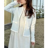 【ハレの日・通勤】ラメツイード ニットカーディガン | Couture brooch | 詳細画像40 