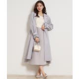 【ハレの日・通勤】スクエアネック バイカラー ニットワンピース | Couture brooch | 詳細画像9 