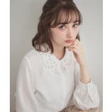 レース衿ジョーゼットブラウス | Couture brooch | 詳細画像1