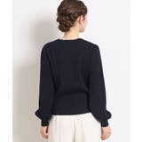 【洗える】リボンエンブロ細ケーブルニット | Couture brooch | 詳細画像27 