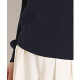 【洗える】リボンエンブロ細ケーブルニット | Couture brooch | 詳細画像30 