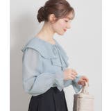 【着映え・洗える】ラメカットドビーフリルブラウス | Couture brooch | 詳細画像23 