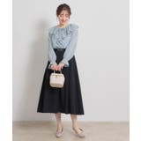 【着映え・洗える】ラメカットドビーフリルブラウス | Couture brooch | 詳細画像19 