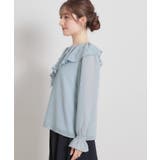 【着映え・洗える】ラメカットドビーフリルブラウス | Couture brooch | 詳細画像33 