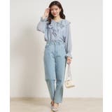 【着映え・洗える】ラメカットドビーフリルブラウス | Couture brooch | 詳細画像25 