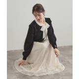 【洗える・着映え】オーガンジーリボンタイ ニット | Couture brooch | 詳細画像17 