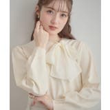 アイボリー(004) | 【洗える・着映え】オーガンジーリボンタイ ニット | Couture brooch