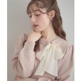 ピンク(071) | 【洗える・着映え】オーガンジーリボンタイ ニット | Couture brooch