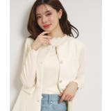 アイボリー(004) | カルゼスラブツイードジレ | Couture brooch