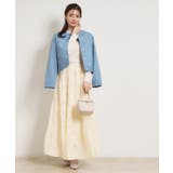 ティアードフラワーモチーフロングスカート | Couture brooch | 詳細画像5 