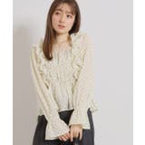 アイボリー(104) | シアーシャーリングブラウス | Couture brooch