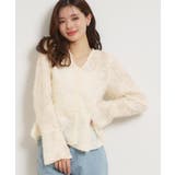 ペプラムフラワーモチーフブラウス | Couture brooch | 詳細画像1 