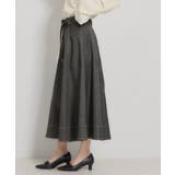 【洗える】デニムライク細リボンスカート | Couture brooch | 詳細画像5 