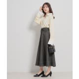 【洗える】デニムライク細リボンスカート | Couture brooch | 詳細画像2 