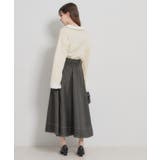 【洗える】デニムライク細リボンスカート | Couture brooch | 詳細画像3 