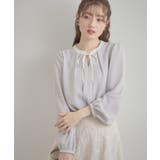 【洗える・ハレの日・通勤】配色 細リボンタイ ブラウス | Couture brooch | 詳細画像15 