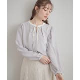 【洗える・ハレの日・通勤】配色 細リボンタイ ブラウス | Couture brooch | 詳細画像14 