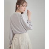 【洗える・ハレの日・通勤】配色 細リボンタイ ブラウス | Couture brooch | 詳細画像16 