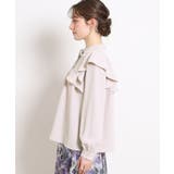 【洗える・リボン取り外し可】フリルジョーゼットブラウス | Couture brooch | 詳細画像33 